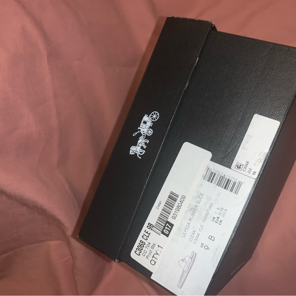 BNIB COACH CRYSTAL CLEAR ULYSSA slides Size 9 unisex shoes white slide one - Picture 5 of 6